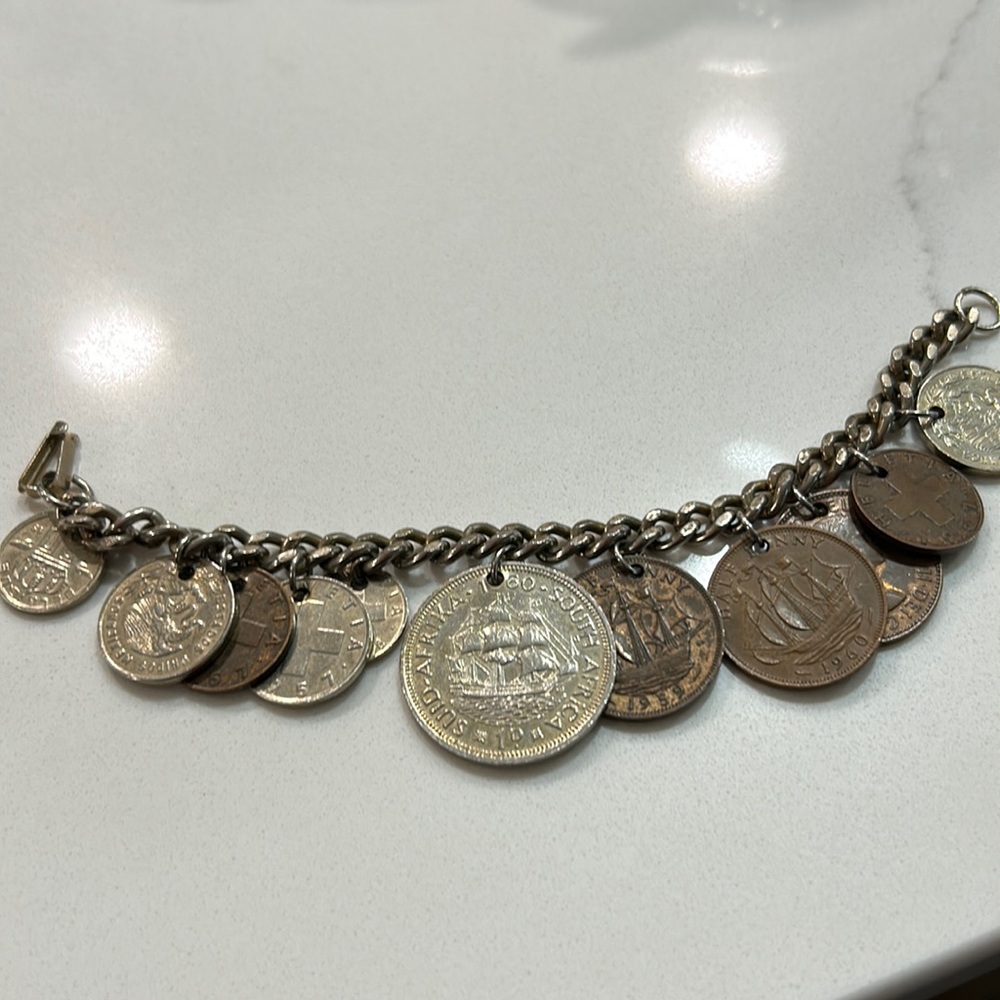 Vintage British coin bracelet